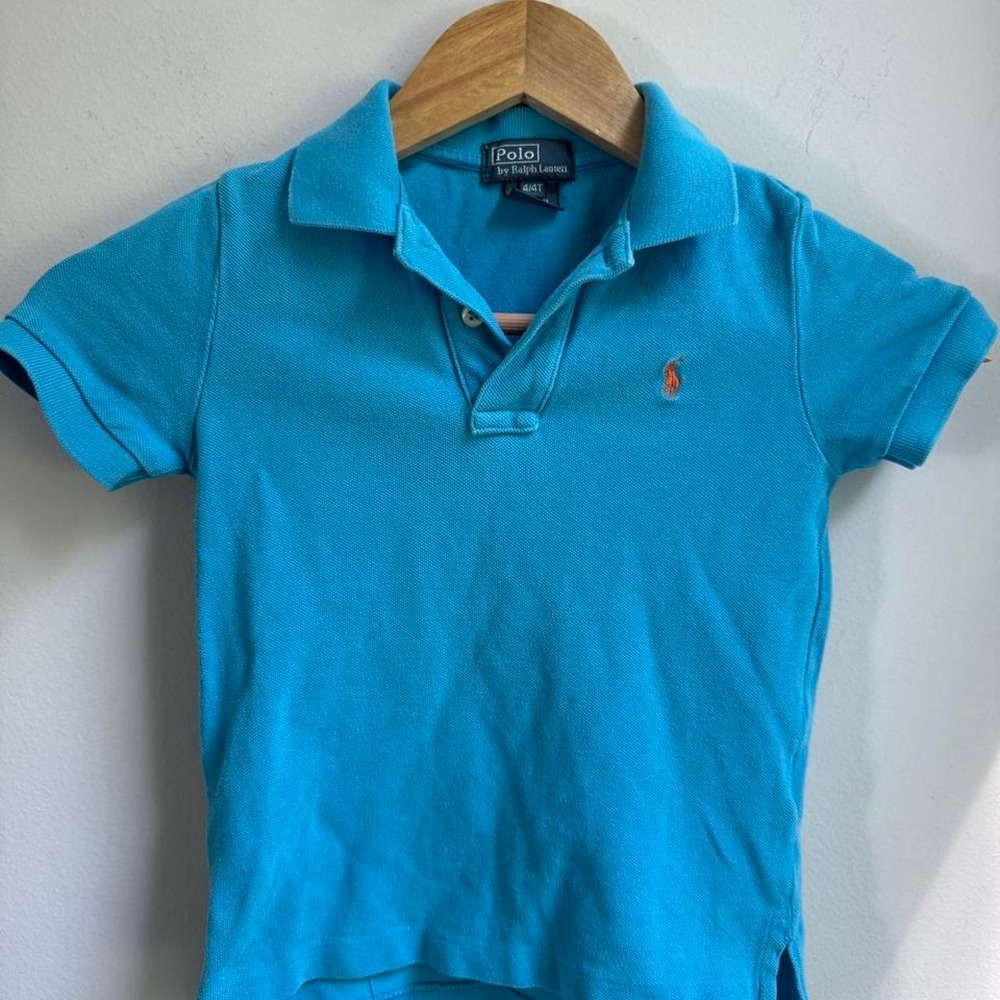 Polo Ralph Lauren boys blue polo shirt size 4/4T'